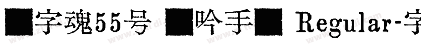·字魂55号 龙吟手书 Regular字体转换
